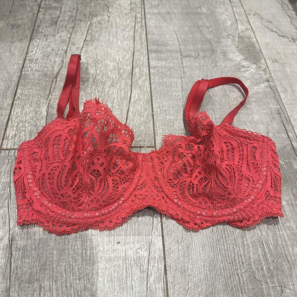 Victoria’s Secret pink/coral balconette bra